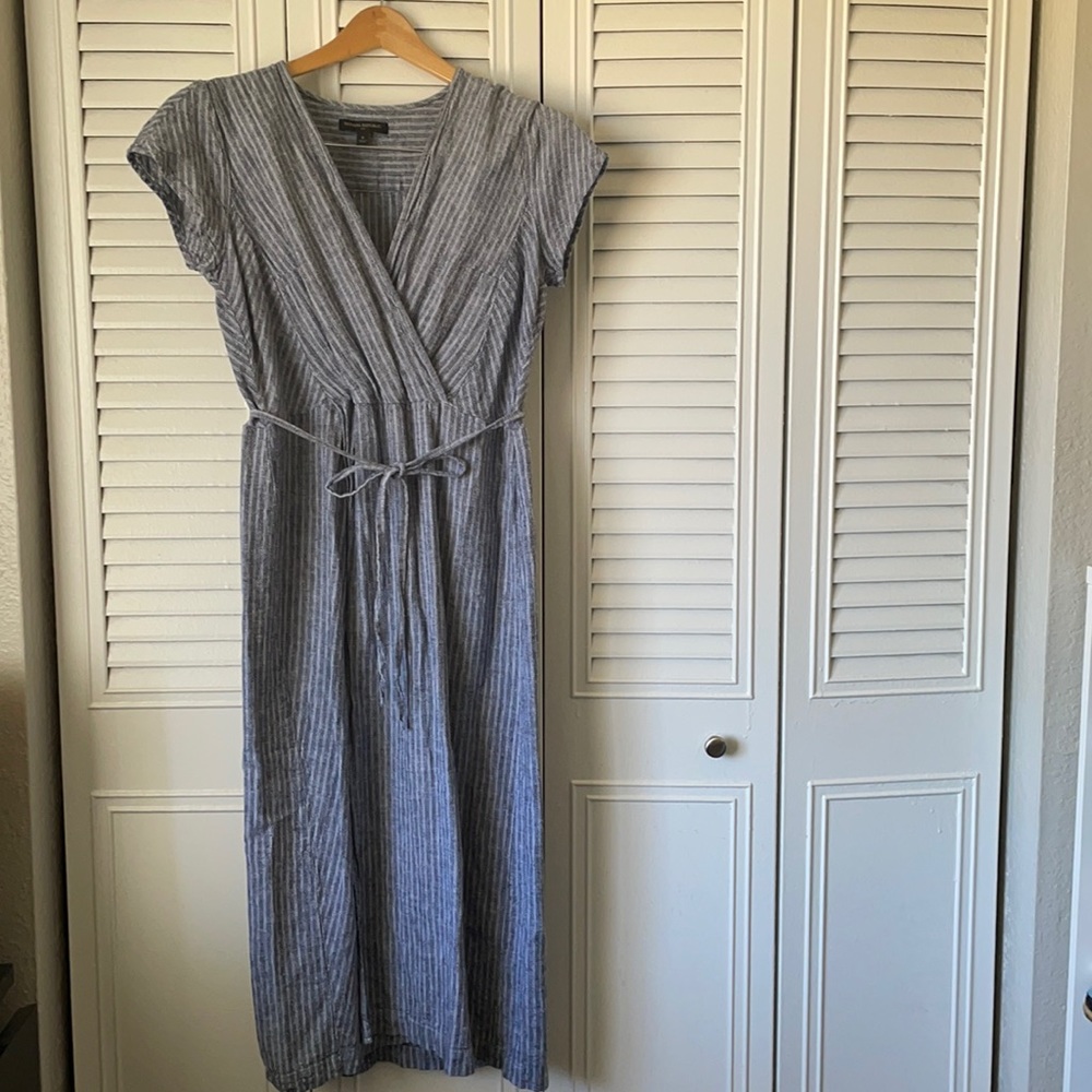 Banana Republic linen mockwrap dress